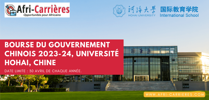 Bourse Du Gouvernement Chinois 2023-24, Université Hohai, Chine Pour ...