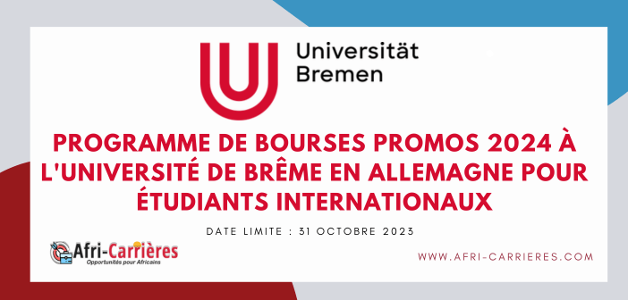 Programme de bourses PROMOS 2024 à l'Université de Brême en Allemagne pour étudiants internationaux
