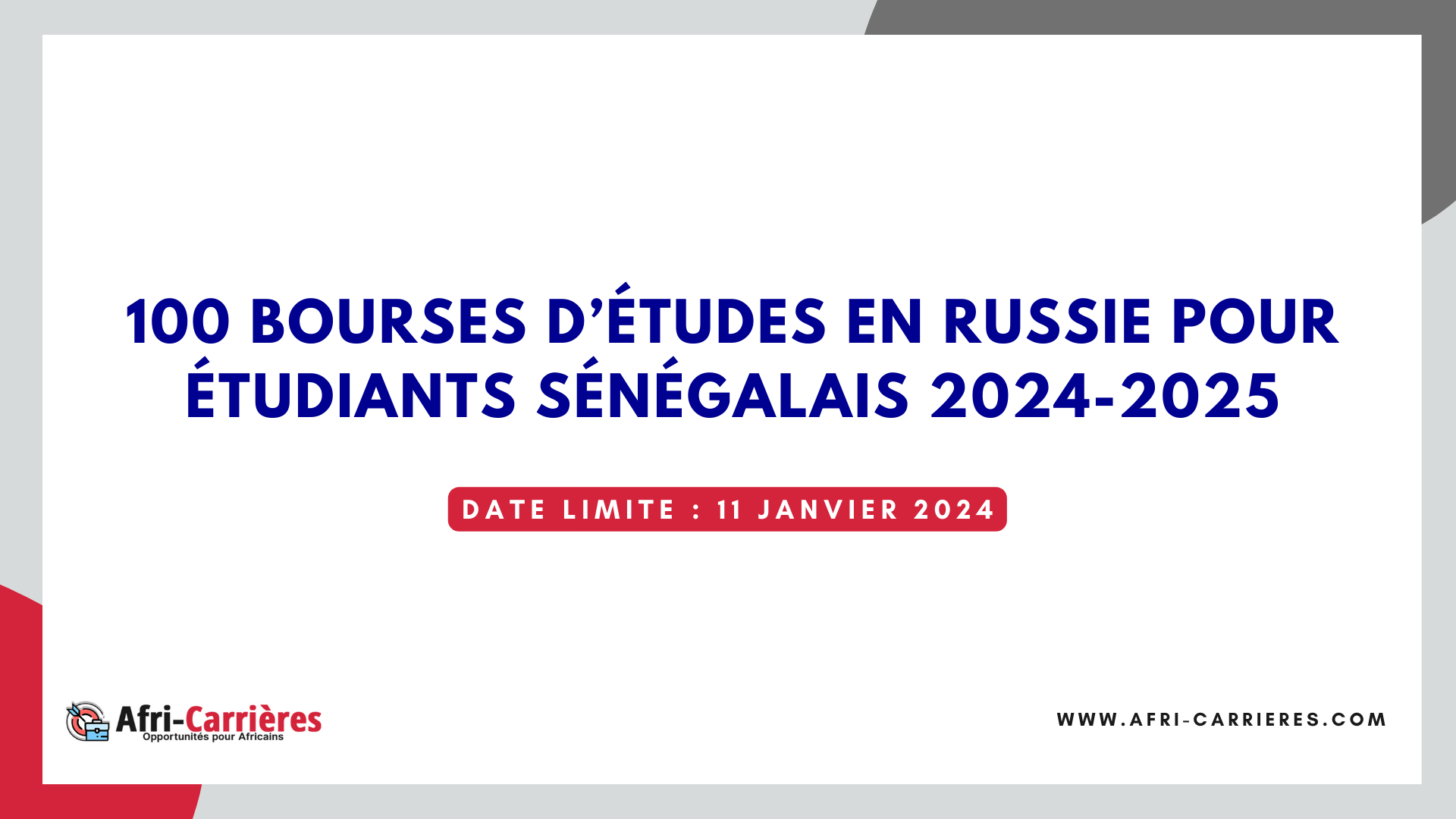 100 bourses en Russie pour sénégalais