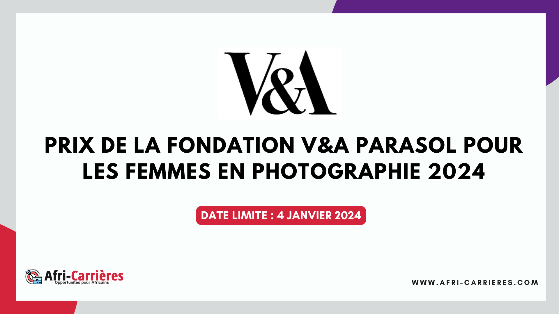 Prix de la Fondation V&A Parasol pour les femmes en photographie 2024