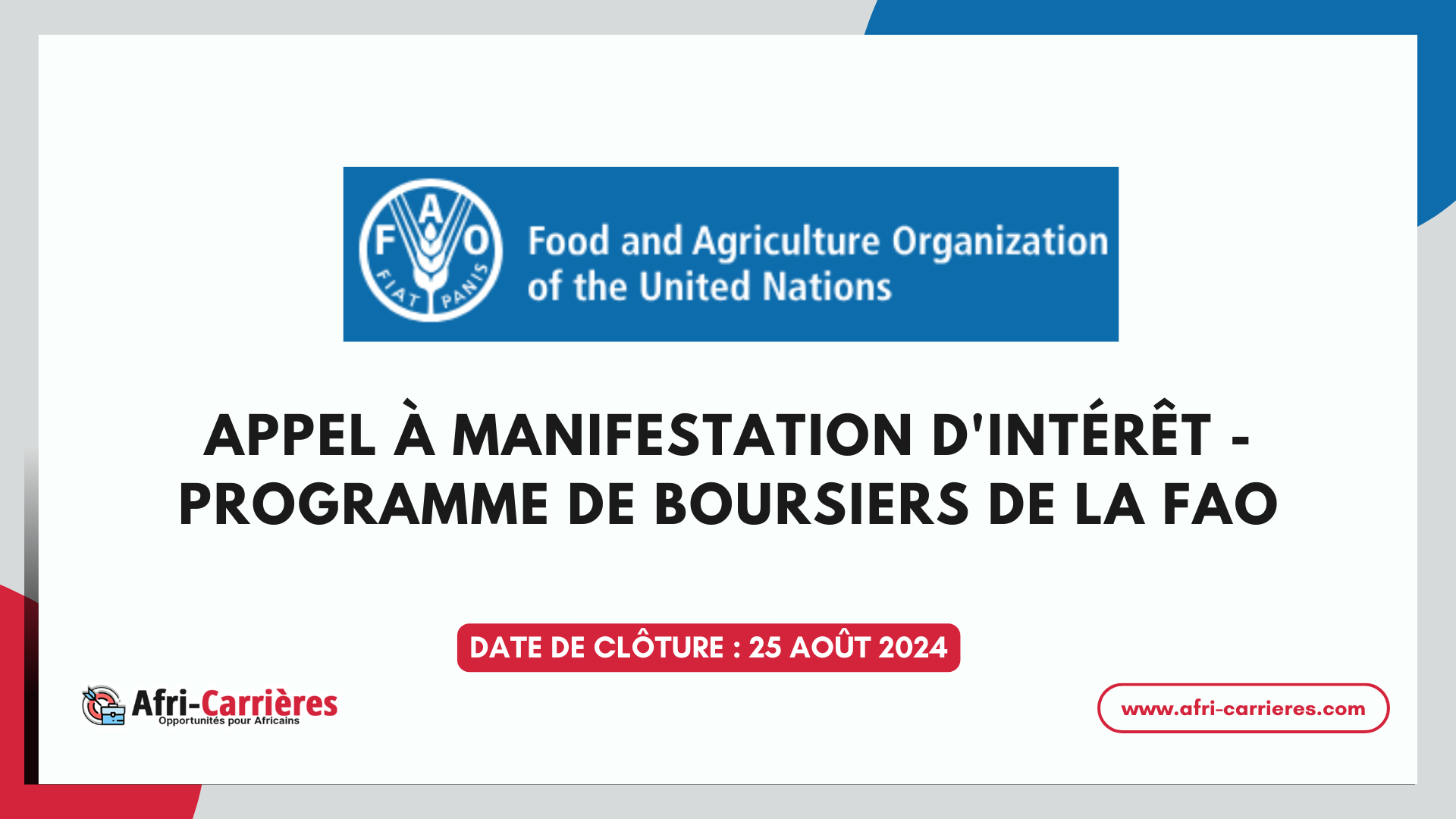 Programme de boursiers de la FAO