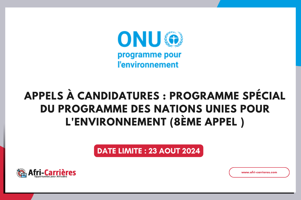 Appels à candidatures programme spécial