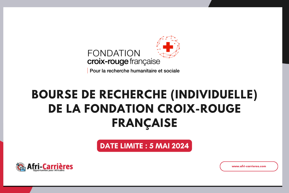 Bourse de recherche (individuelle) de la Fondation Croix-Rouge française