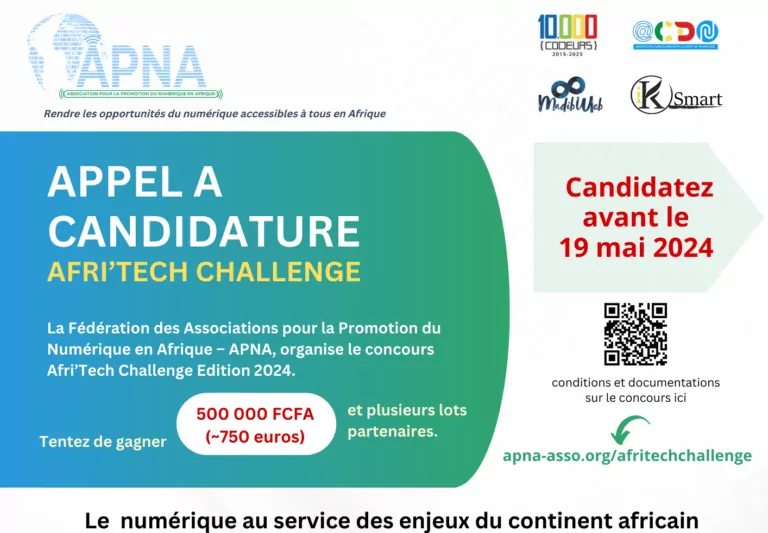 Concours Afritech Challenge 2024 de la Fédération des Associations pour la Promotion du Numérique en Afrique 6 Concours Afritech Challenge 2024 de la Fédération des Associations pour la Promotion du Numérique en Afrique
