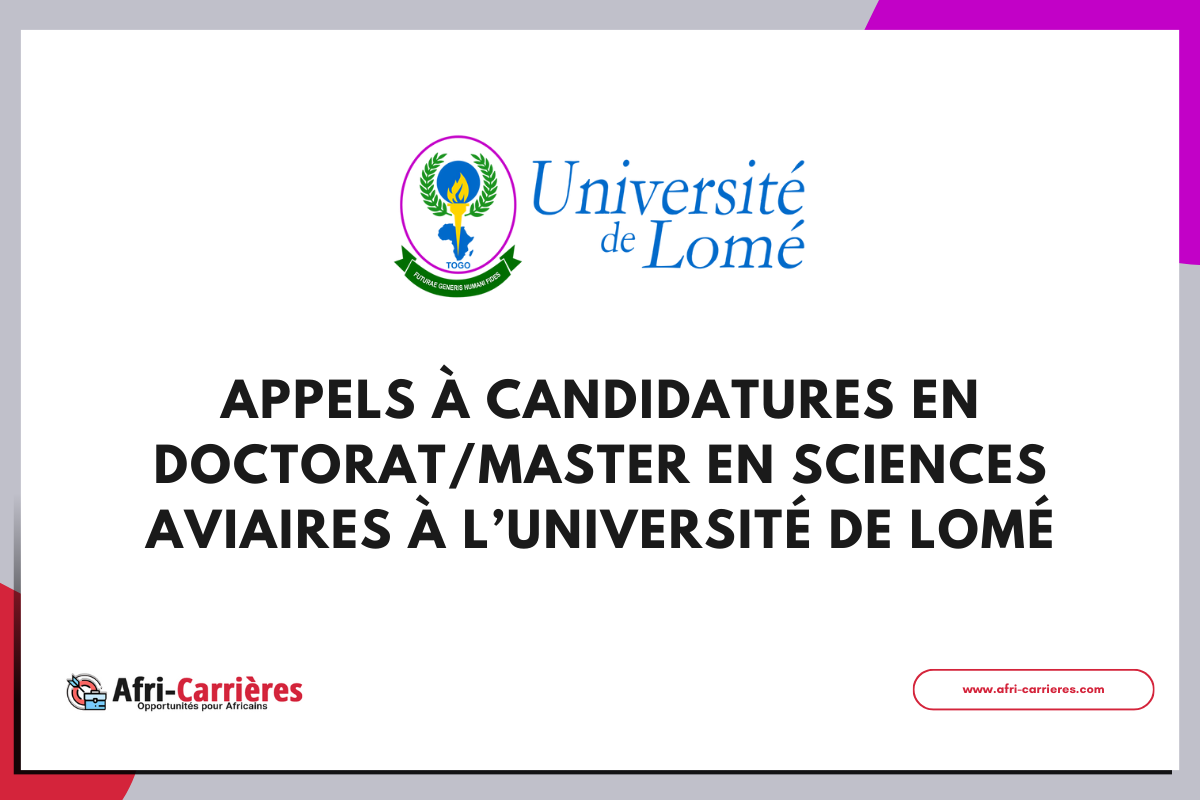 doctorat et master en sciences aviaires