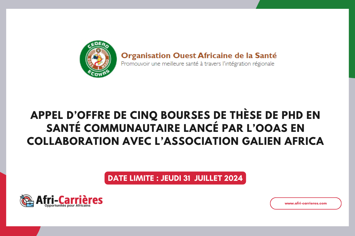 Bourses de thèse PhD de la CEDEAO