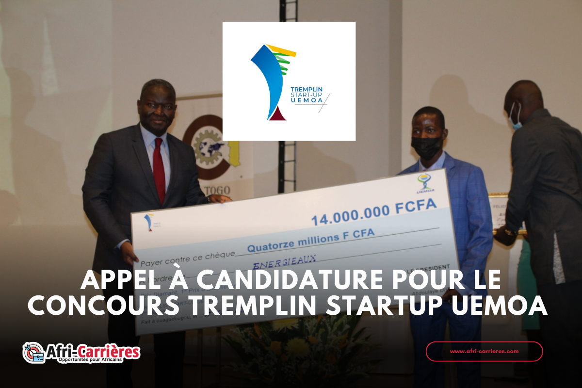 Appel à candidature pour le Concours TREMPLIN STARTUP UEMOA 2024