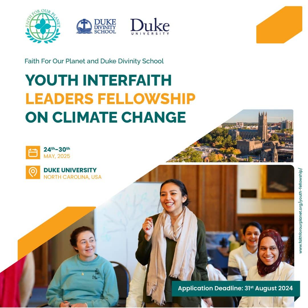 Bourse interconfessionnelle pour jeunes leaders sur le changement climatique