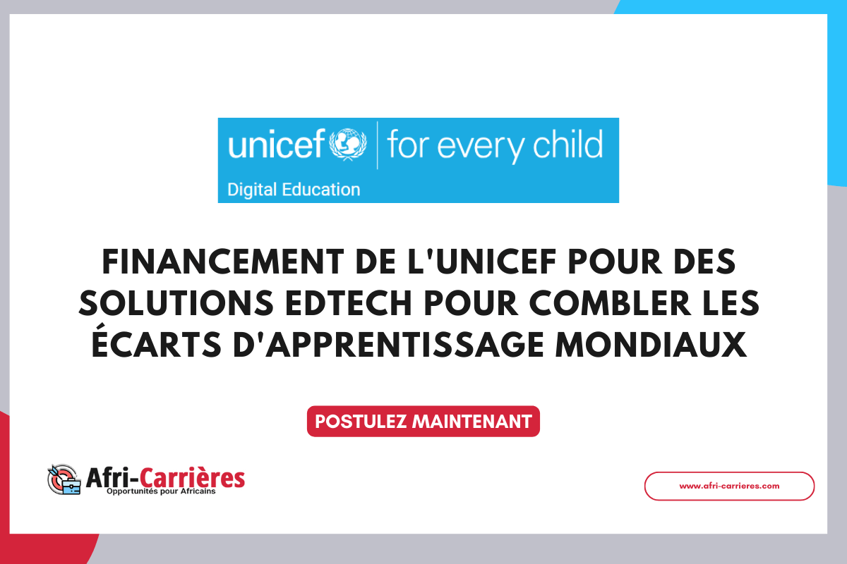 Financement de l'UNICEF pour des solutions EdTech