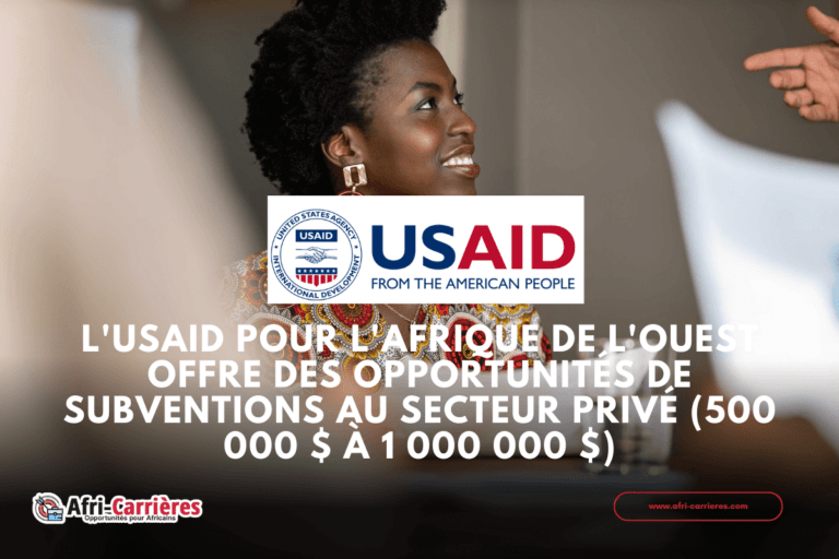 Appel à candidature USAID Economic Growth pour secteurs privé en Afrique de l'ouest