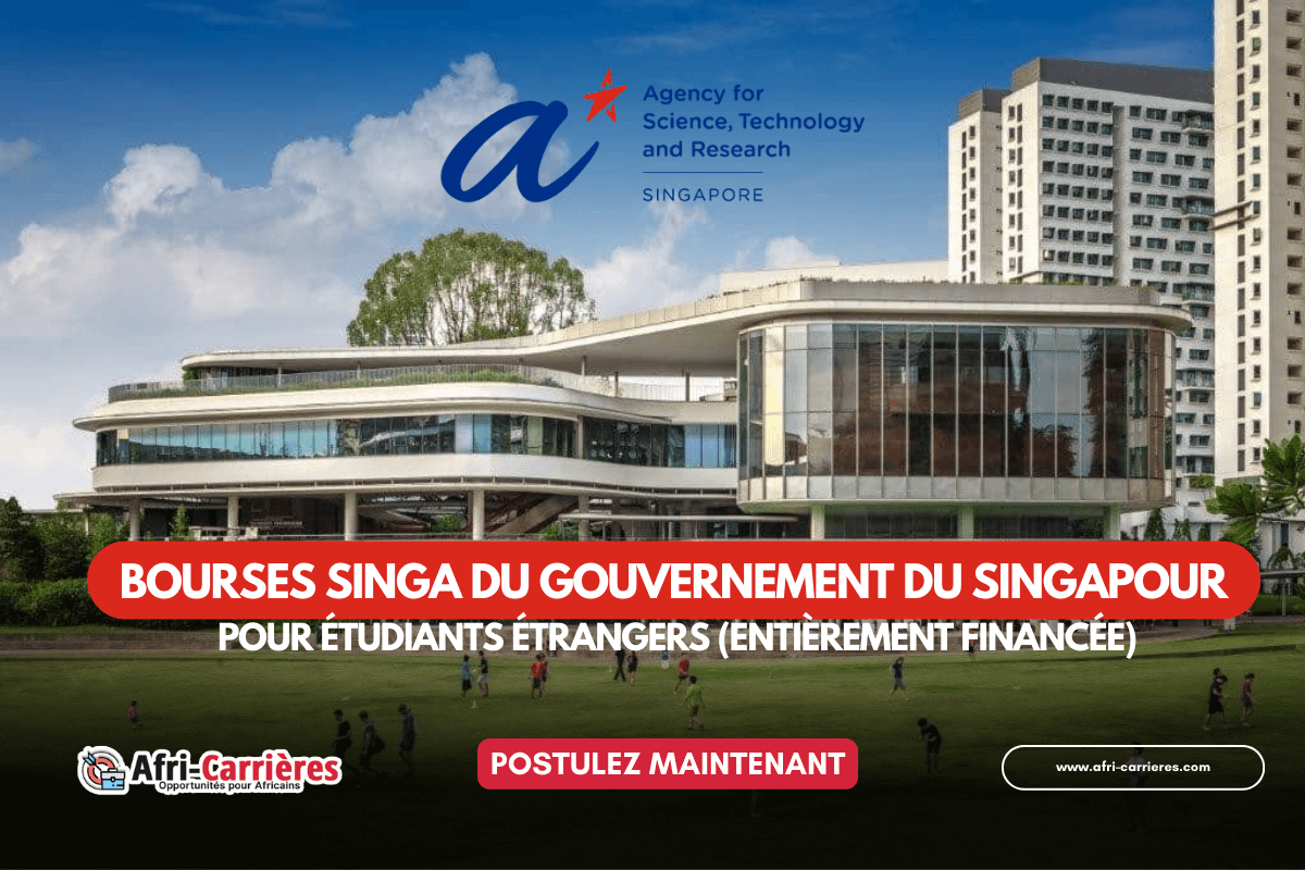 Bourses SINGA du gouvernement du Singapour pour étudiants étrangers (entièrement financée)