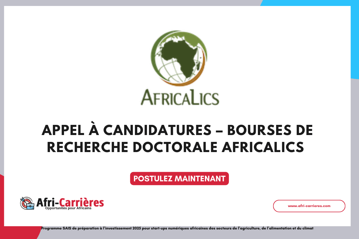 Bourses de recherche doctorale AfricaLics