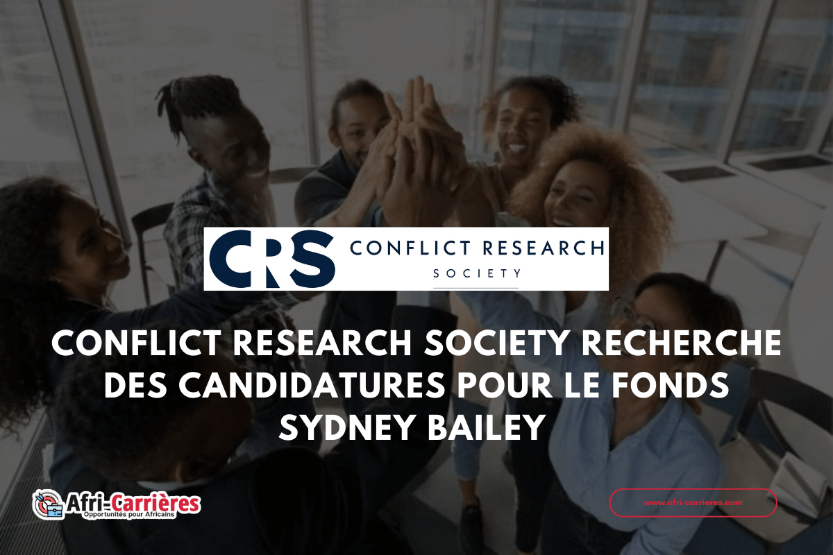 Conflict Research Society recherche des candidatures pour le Fonds Sydney Bailey
