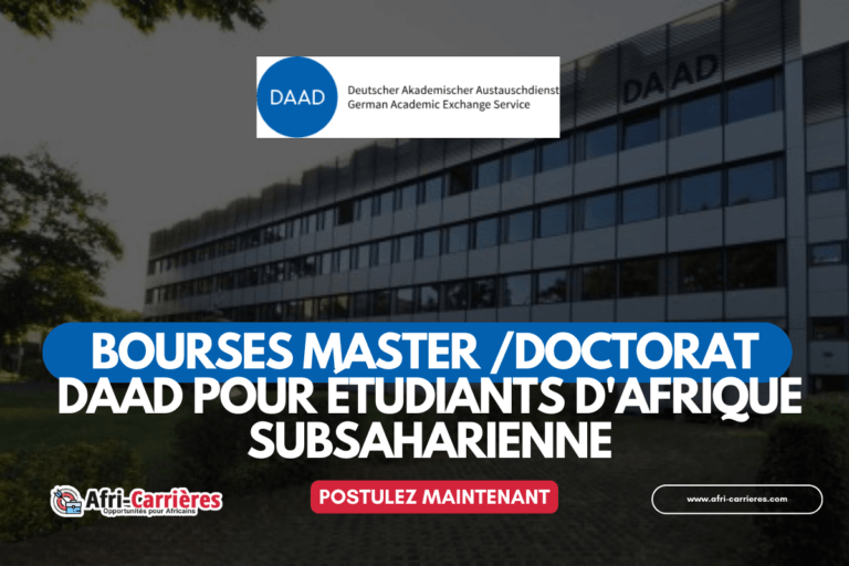 Programme de bourses de master et doctorat DAAD
