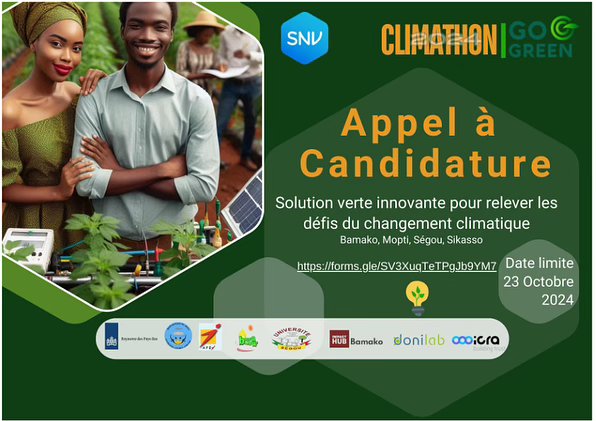 Appel à candidature Climathon Projet GO GREEN 2024