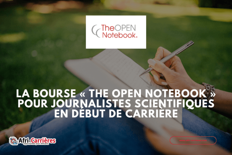 bourse The Open Notebook 2025 pour journalistes scientifiques