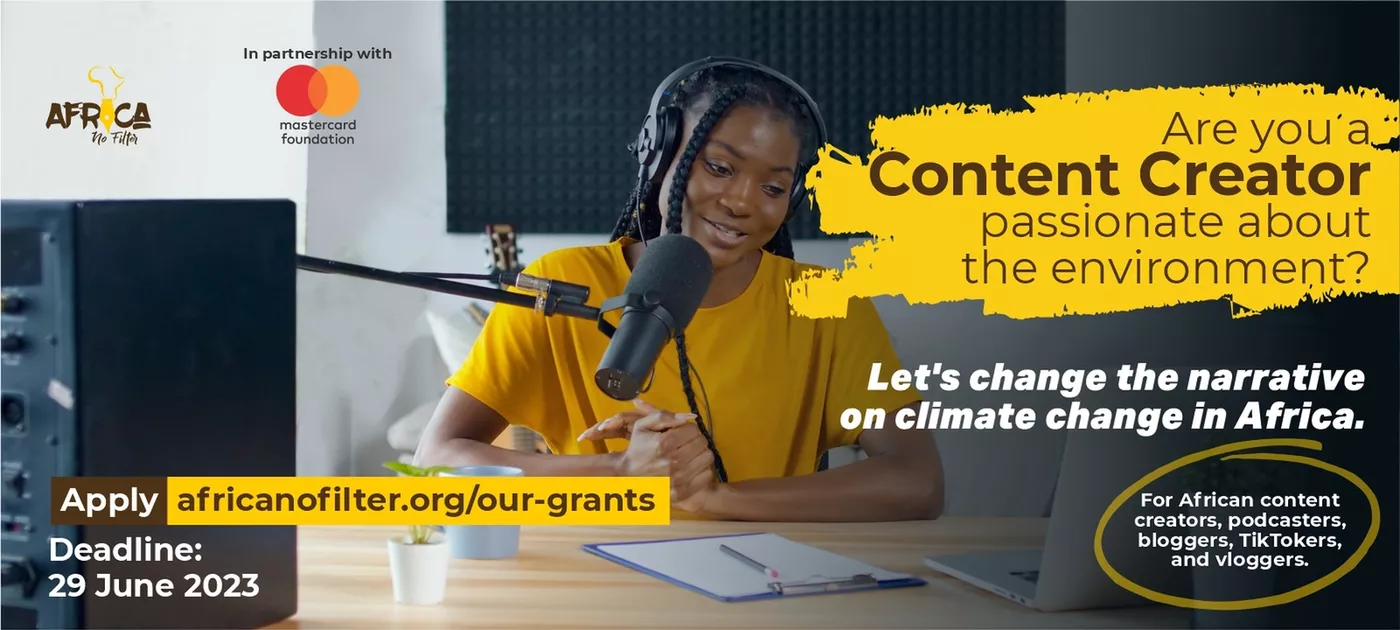 Africa No Filter : Êtes-vous un créateur de contenus passionné du changement climatique ? Participez et gagnez jusqu'à 3 millions de FCFA