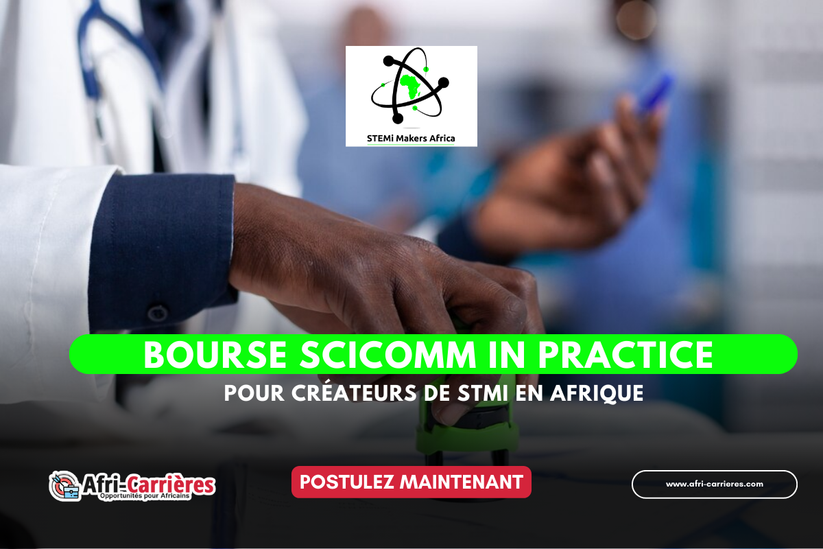 Bourse SciComm In Practice 2024 pour créateurs de STMi en Afrique