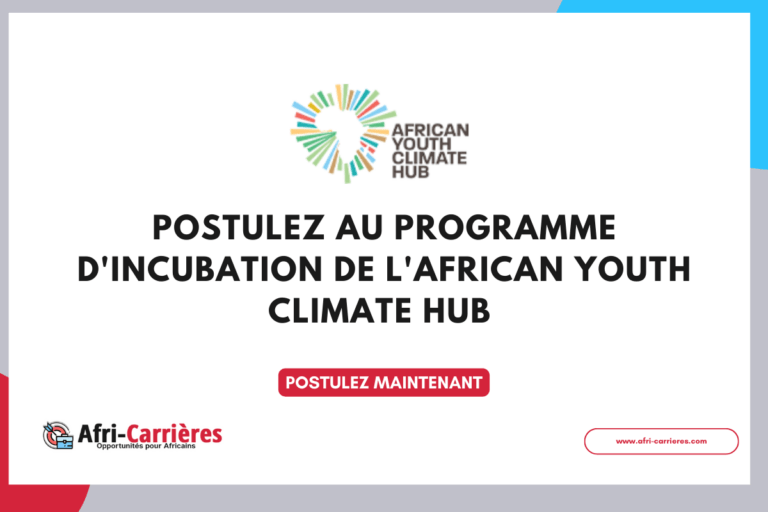 Postulez au programme d'incubation de l'African Youth Climate Hub