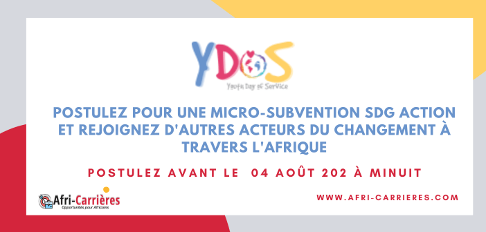 Postulez pour une micro-subvention SDG Action et rejoignez d'autres acteurs du changement à travers l'Afrique