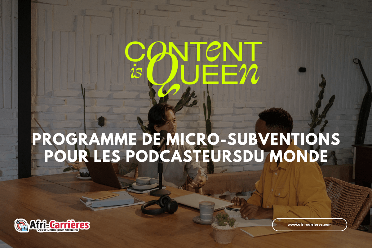 Programme de micro subventions pour podcasteurs 2024 du monde