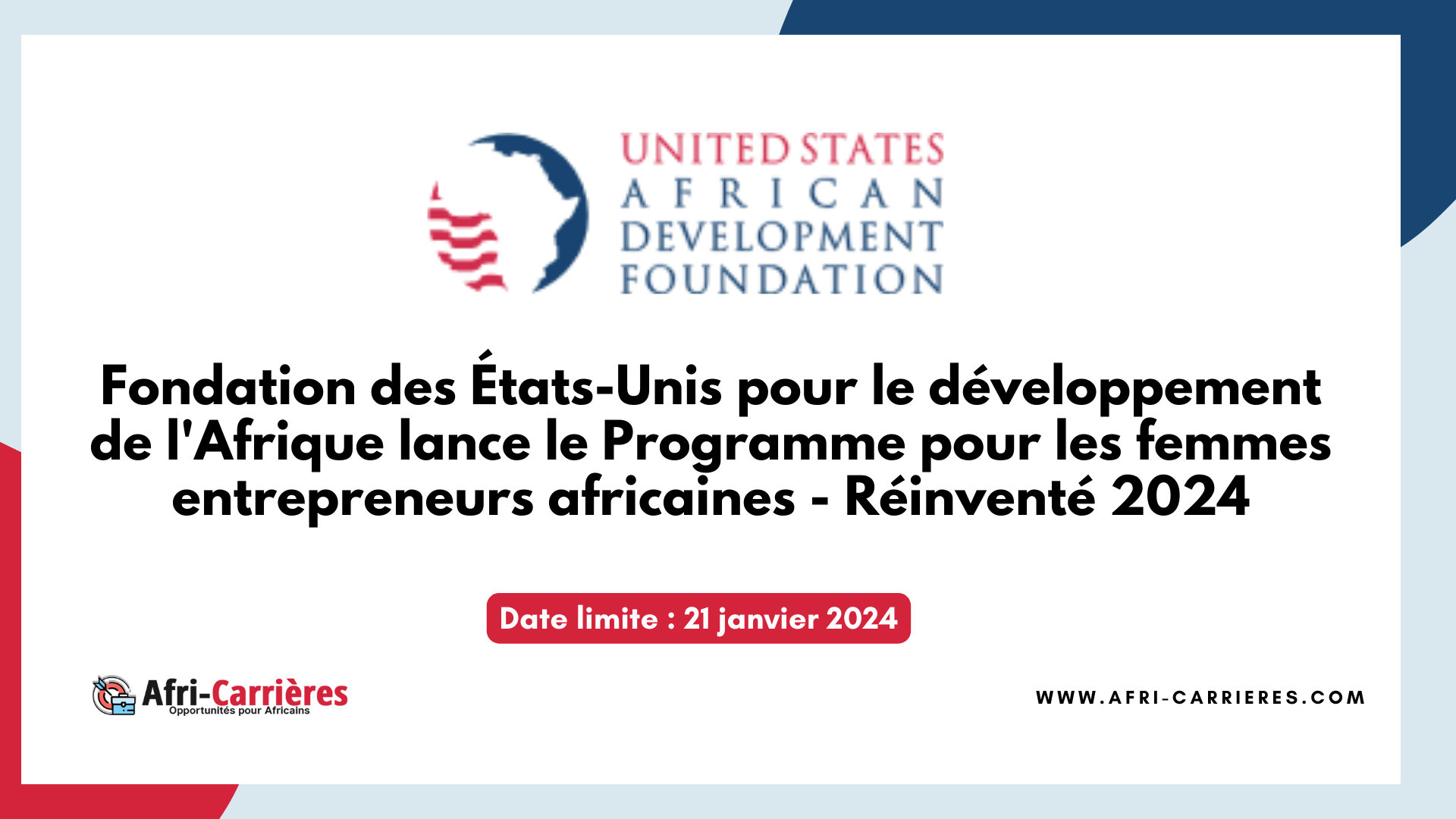 Programme pour les femmes entrepreneurs africaines