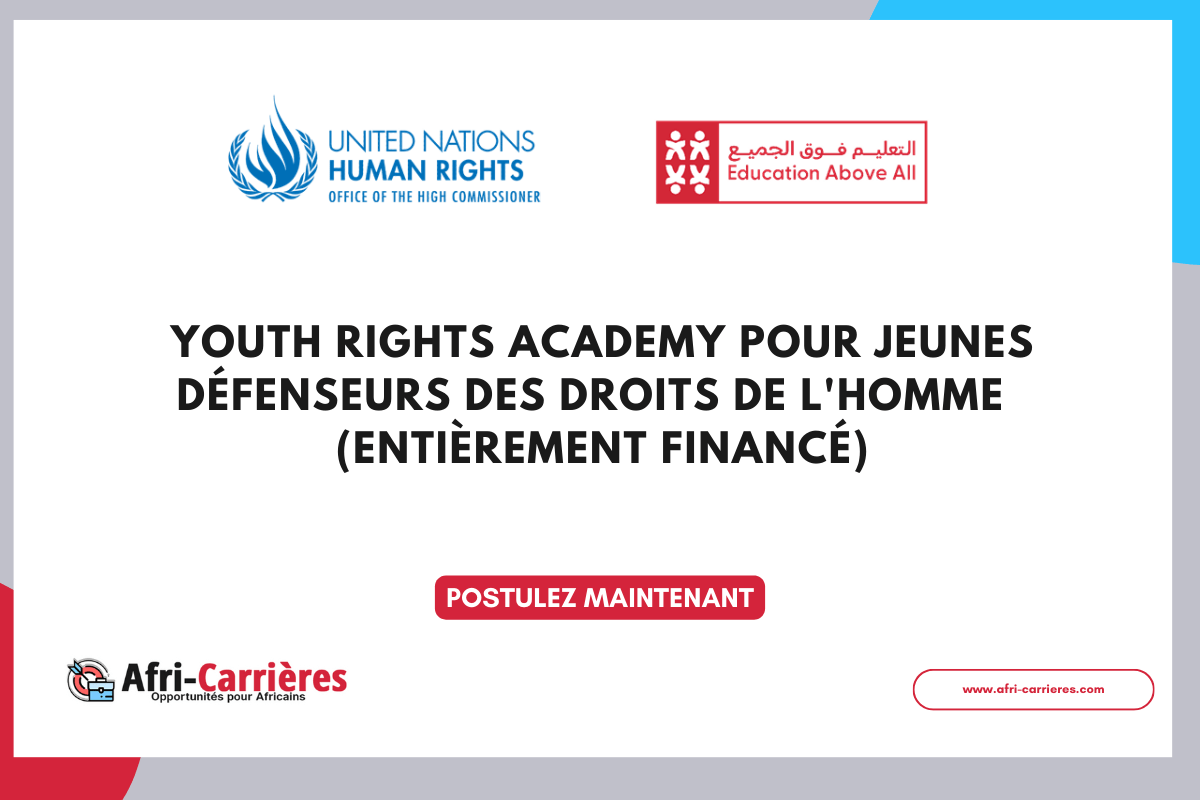 Youth Rights Academy 2025 pour jeunes défenseurs des droits de l'homme