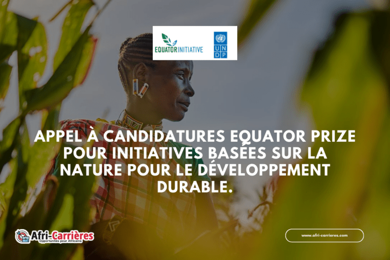Appel à candidatures pour le Prix Équateur 2025 pour initiatives basées sur la nature pour le développement durable.