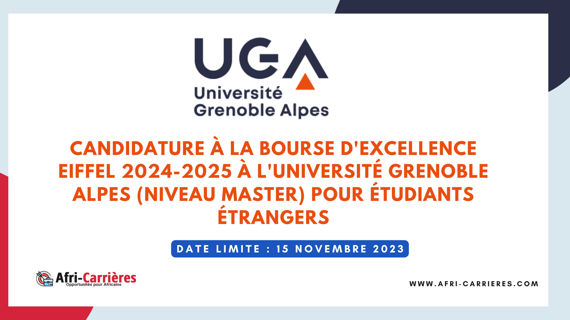 Bourse d'excellence Eiffel UGA