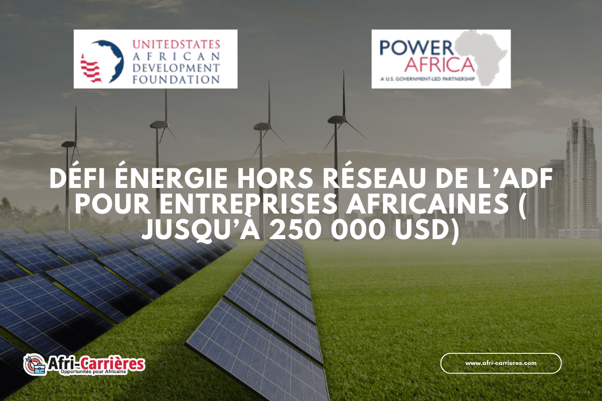 Défi Énergie Hors Réseau de l’ADF pour entreprises africaines