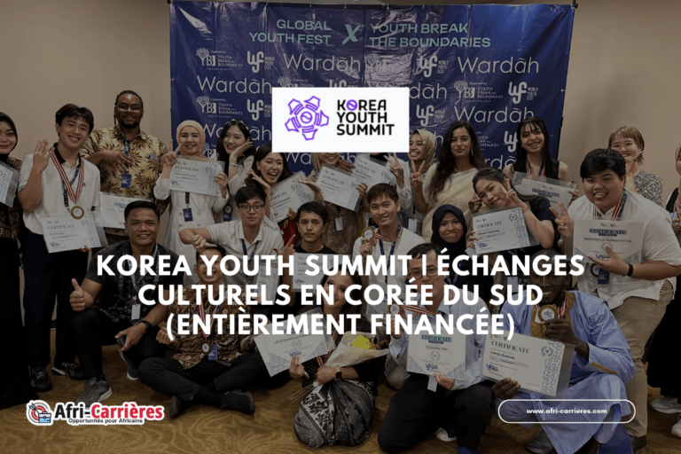 Korea Youth Summit 2025 KYS 2025 Échanges culturels en Corée du Sud (entièrement financée)