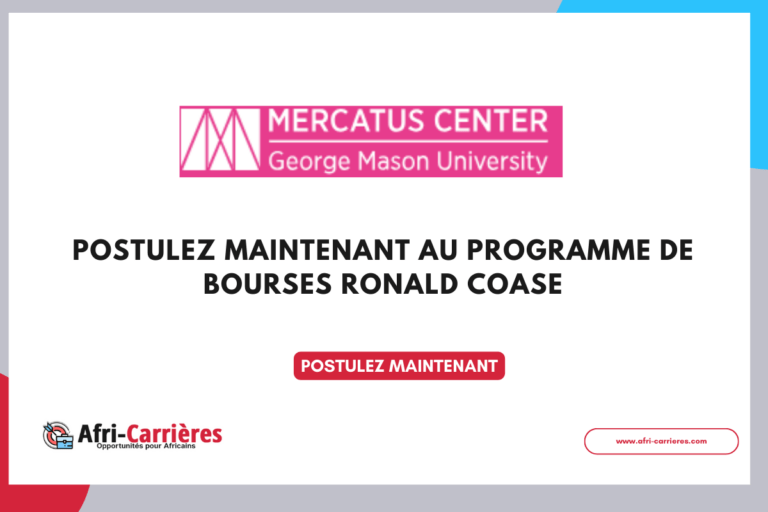 Postulez maintenant au Programme de bourses Ronald Coase 2025