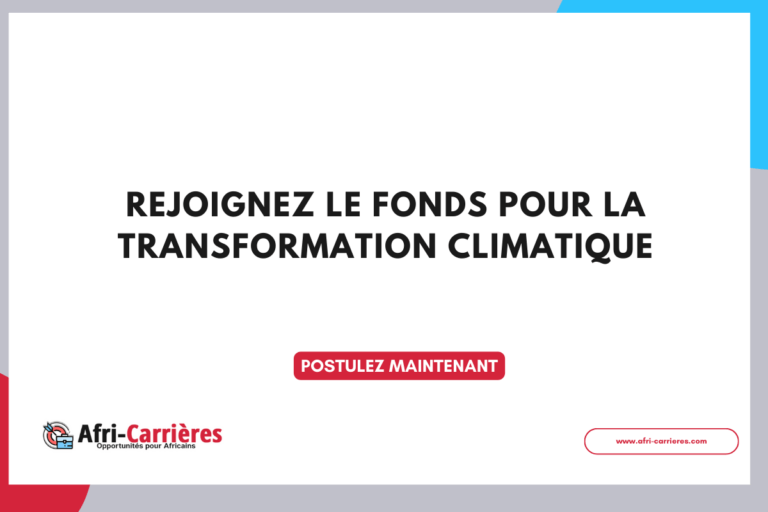 Postulez pour la Climate Transformation Fund (CTF)
