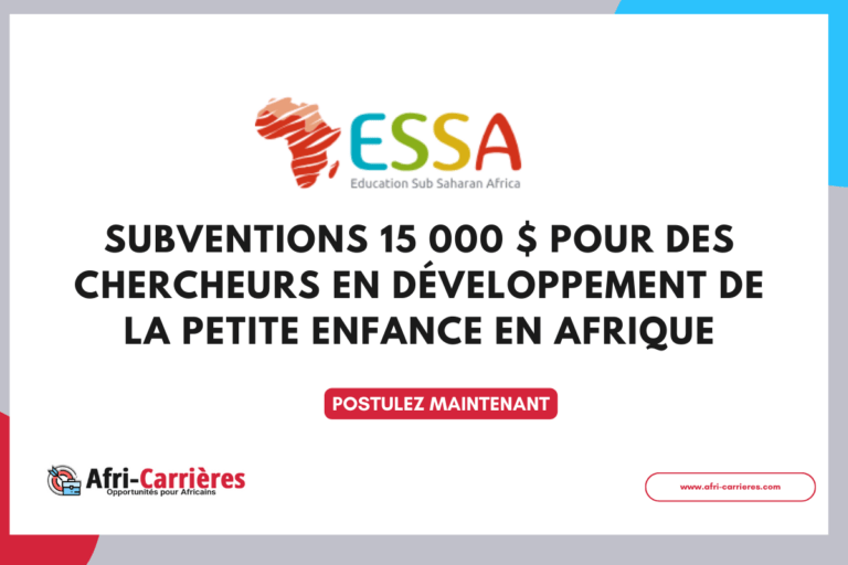Subventions ESSA pour les chercheurs en Afrique