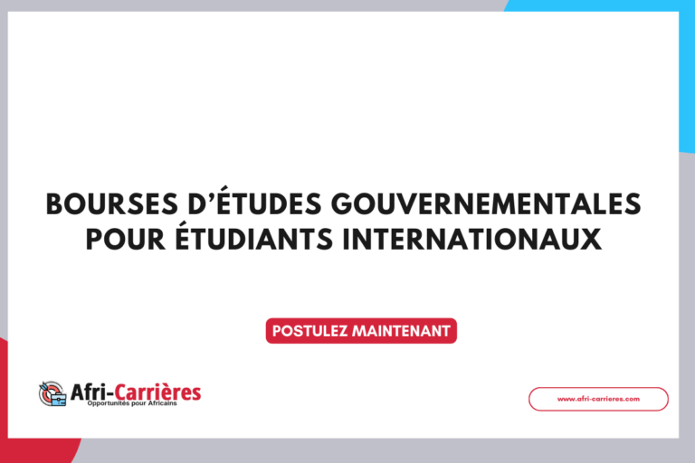 bourses d'études gouvernementales
