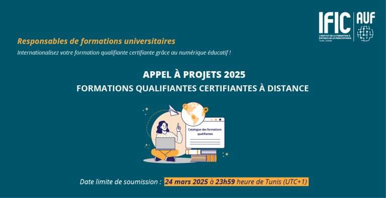 Appel à projets de Formations qualifiantes certifiantes à distance
