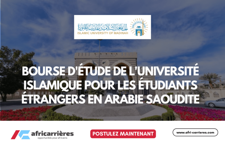 Bourse de l'Université Islamique pour les étudiants étrangers 2025 en Arabie Saoudite