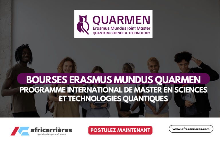 Bourses Erasmus Mundus Quarmen 2025 Programme international de Master en Sciences et Technologies Quantiques