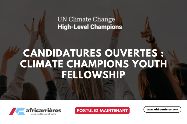Candidatures ouvertes Climate Champions Youth Fellowship 2025