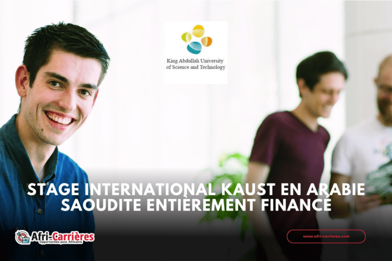 Stage international KAUST en Arabie saoudite Entièrement financé