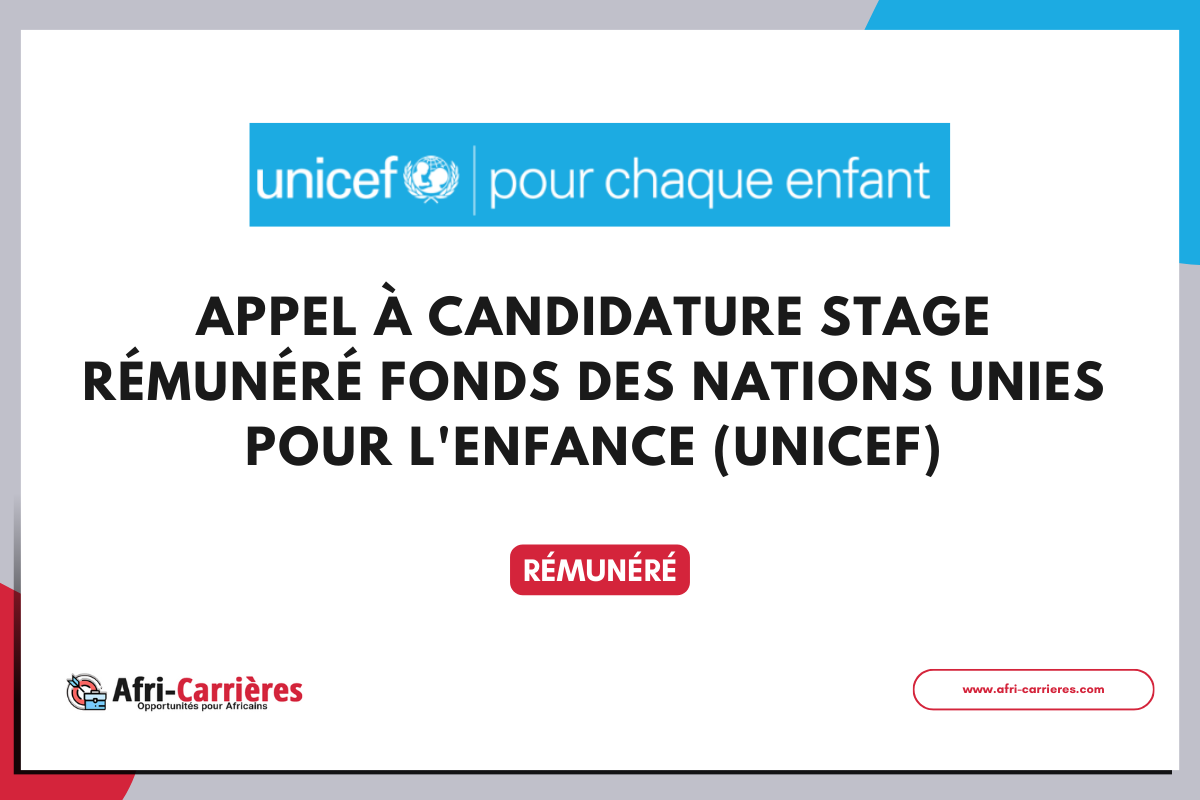 Stage rémunéré unicef