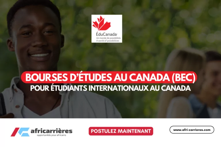 Bourses d'études au canada (BEC) pour étudiants internationaux au Canada