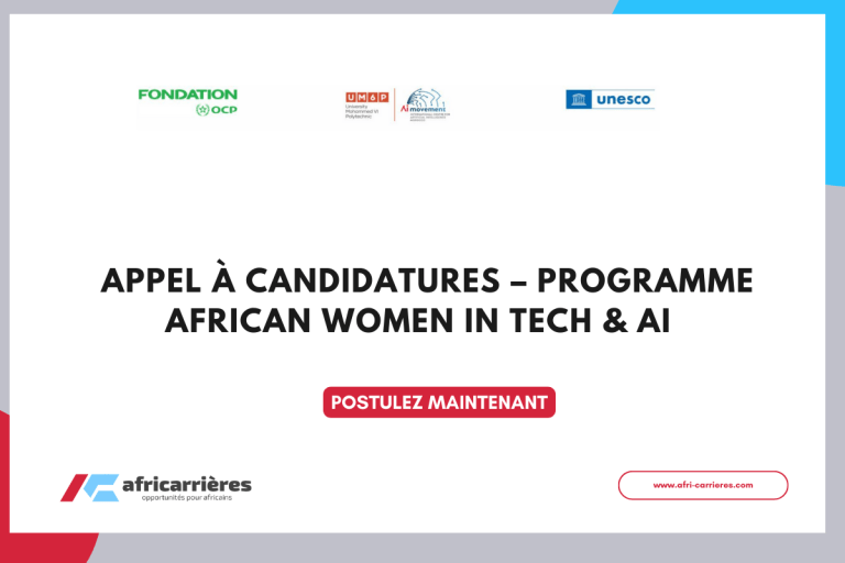 Appel à Candidatures – Programme African Women in Tech & AI (Cohorte 3) 2025