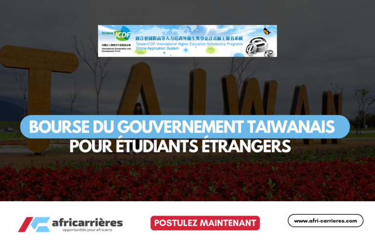 Bourse du gouvernement Taiwanais - bourse TaiwanICDF pour étudiants étrangers 2025