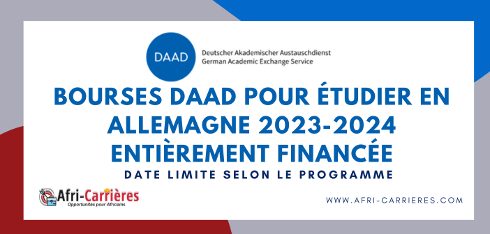 Bourses DAAD pour étudier en Allemagne 2023-2024 entièrement financée