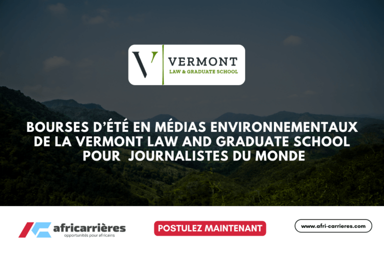 Bourses d’été en médias environnementaux 2025 de la Vermont Law and Graduate School