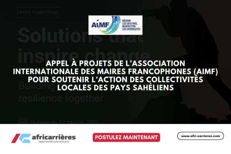 Appel à projets de AIMF 2025 pour soutenir l’action des collectivités locales des pays sahéliens 6 Appel à projets de AIMF 2025 pour soutenir l’action des collectivités locales des pays sahéliens
