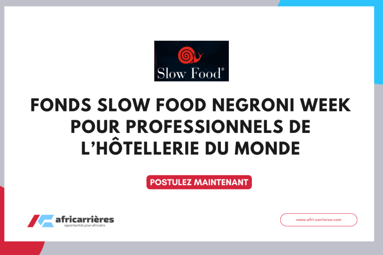 Fonds Slow Food Negroni Week 2025 pour professionnels de l’hôtellerie du monde