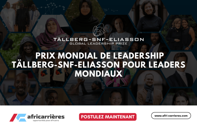 Postulez dès maintenant : Prix mondial de leadership Tällberg-SNF-Eliasson 2025