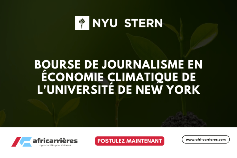Bourse de journalisme en économie climatique 2025 de l'Université de New York